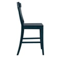 thumbnail image 3 of Weston Home Farmhouse Vintage Panel Back Solid Wood Counter Height Chair, Set of 2, Antique Denim, 3 of 7