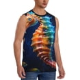 thumbnail image 2 of Kdxio Yellow Fish Seahorse for Men's Muscle T-shirt,Sleeveless for Workout Running Athletic Gym Lounge Casual, 2 of 5
