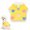 Yellow, variant on Cute Dog Sweater with D-Ring Design, Soft Fleece Puppy Clothes with Heart Paw Print Pattern for Small Dogs and Cats