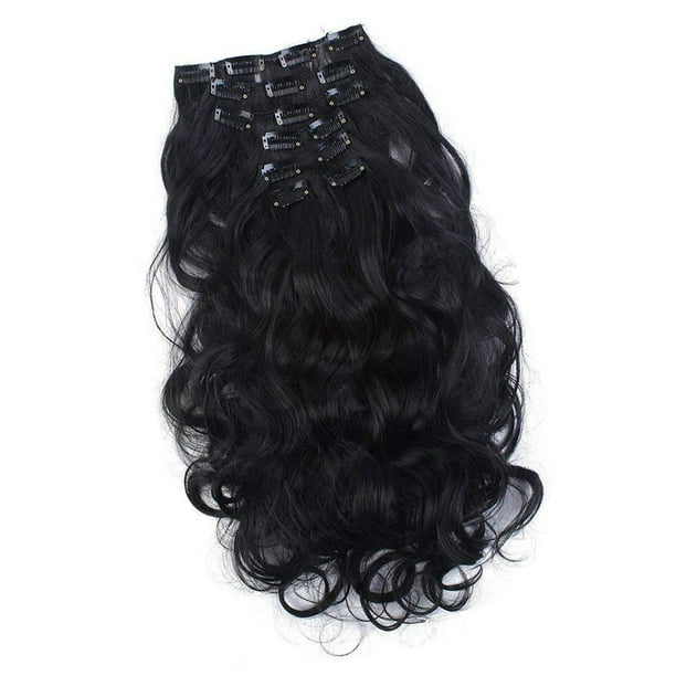 Postizo con clip, 7 piezas de postizo largo y rizado, postizo largo, extensión de cabello, postizo, experiencia incomparable