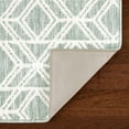 thumbnail image 4 of TOWN & COUNTRY EVERYDAY Walker Modern Diamond Everwash® Washable Multi-Use Decorative Rug with Non-Slip Backing, Sage Green, 24"x72", 4 of 11