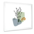 thumbnail image 2 of Designart 'Abstract Minimal Shapes Under Flowers II' Modern Framed Art Print, 2 of 4