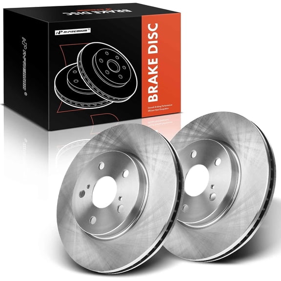 A-Premium Front Disc Brake Rotors Set Compatible with Toyota Camry 2002-2006 Solara 2004-2008 Sienna 2004-2010 Avalon 2005-2007 Lexus ES300 IS250