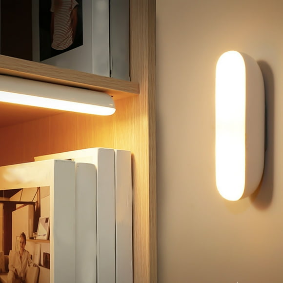LED Tricolor Night Light, Portable Button Model Cabinet Light For Closet, Bedroom, Kitchen, Cupboard, Hallway, Storage Room, Bathroom