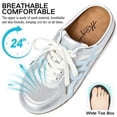 thumbnail image 4 of Knivor Women Lace Up Mesh Mule Sneakers Latex Memory Foam Insole Breathable Backless Lightweight Non Slip Summer Daily Casual Shoes, 4 of 9