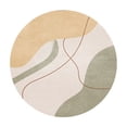 thumbnail image 3 of Alfombra nórdica redonda de línea simple para sala de estar, mesa de café, manta para guardarropa, silla, alfombra para el suelo, espejo de maquillaje, alfombra para pies, 3 of 5