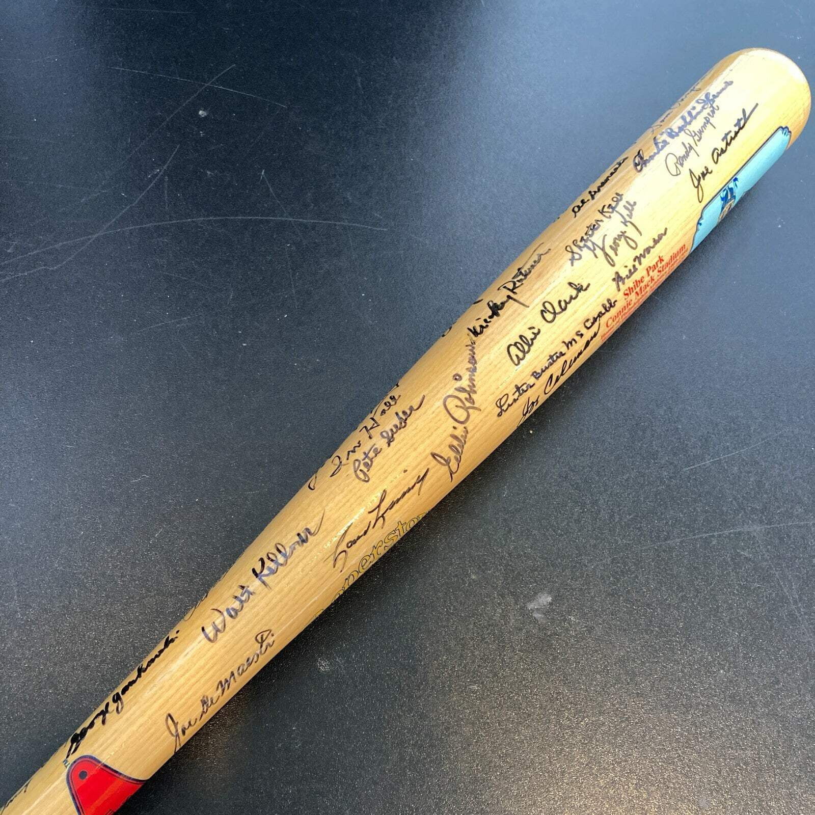 Rare Philadelphia Athletics A's Legends Bat With 40 Signatures JSA COA