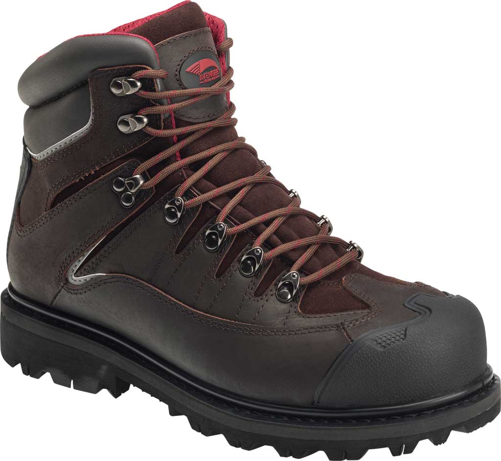 Avenger Brown Leather Boots with Rugged Sole (S01) Avenger | Shoes | Avenger Mens Waterproof Work Boot  main image 4