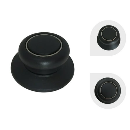 

Melzon Cookware Universal Replacement Lid Knob - Heat Resistant Bakelite Kitchen Pot Lid Handle Black w/ Silver Lining