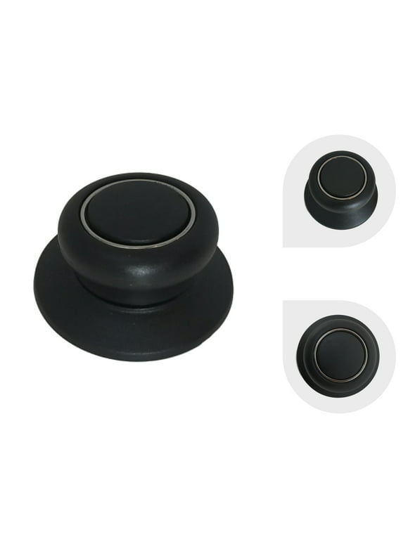 Melzon Cookware Universal Replacement Lid Knob - Heat Resistant, Bakelite Kitchen Pot Lid Handle, Black w/ Silver Lining