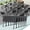 Black-55.1IN, variant on 4 PCS Folding Conference Table, Conference Room Tables with Silent Wheels,61IN Modular Training Table Suitable for Offices Schools