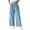 #118-Blue, variant on AUNVITO Women's Casual Straight Leg Pants with Striped Drawstring Waist & Pockets - Mid Rise Lightweight Polyester for Everyday Wear