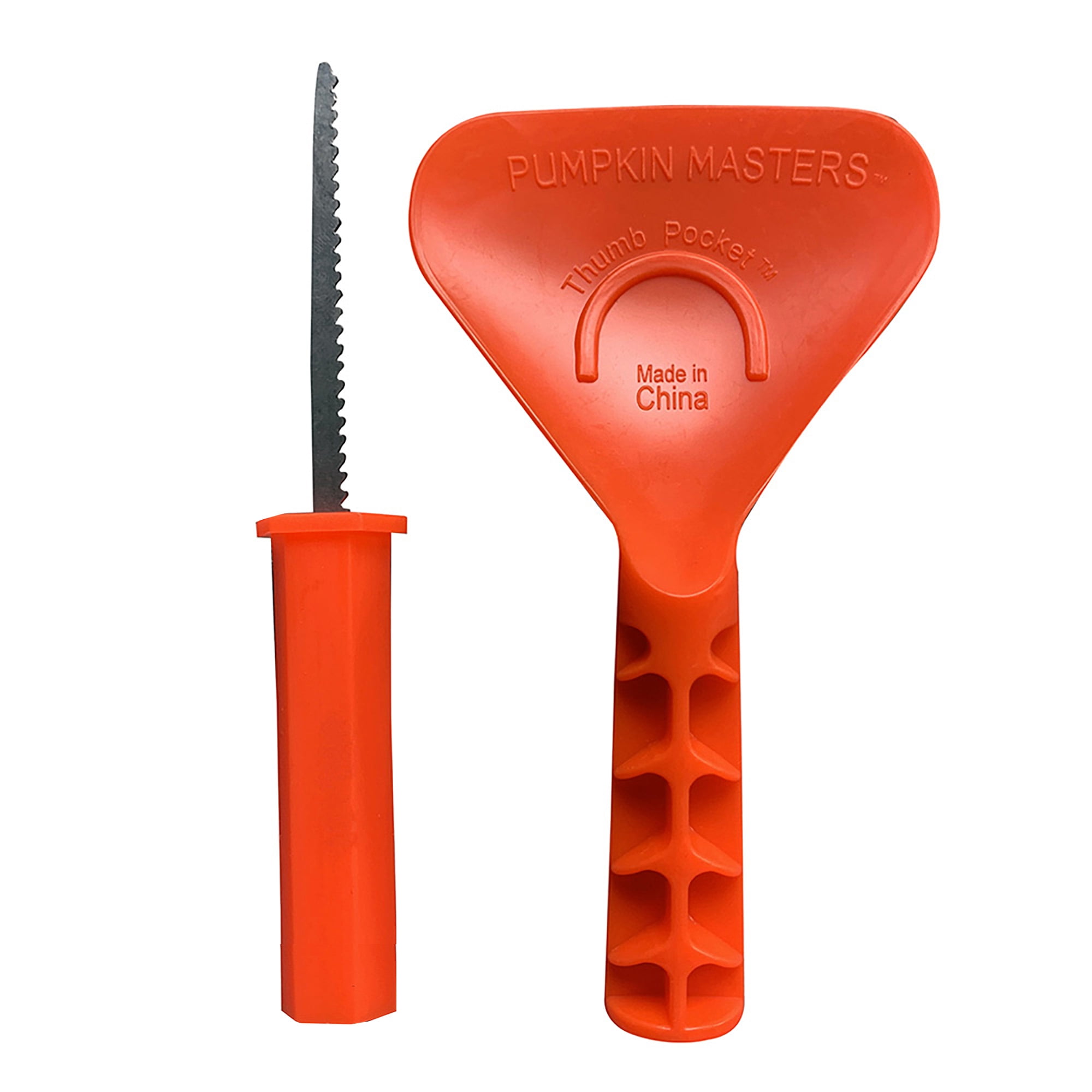 Pumpkin Masters Plastic Bare Bones Pumpkin Carving Tool Kit, 2 Pieces (Orange)