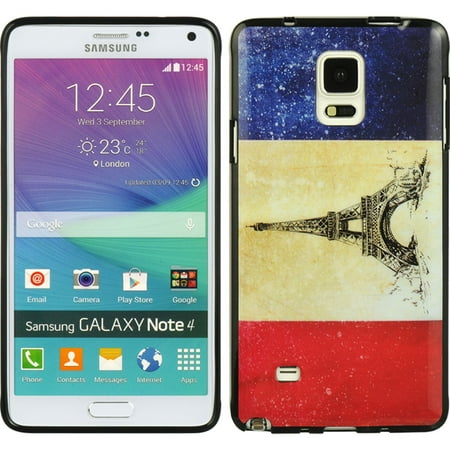 - DreamWireless France Rubber TPU Case Cover For Samsung Galaxy Note 4, Red/Blue