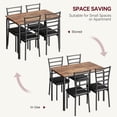 thumbnail image 3 of Dining Table Set for 4, Kitchen Table and Chairs for 4, 5 Piece Dining Table Set,Modern Dining Room Table Set,Dinner Table Set for 4, Rectangular Dinette Set Furniture for Small Space, Apartment, 3 of 8