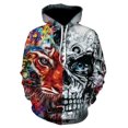 thumbnail image 4 of Chandail à Capuchon Décontracté Tendance temu skull Impression Numérique 3D pour Homme, 4 of 5