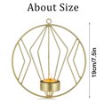 thumbnail image 2 of de 2, candeliere de pared de hierro, candeliere para colgar en , decoración de apliques de pared para dormitorio, comedor dorado Colco candelabro de pared, 2 of 8