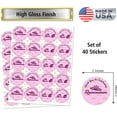 thumbnail image 2 of 40 Quinceanera Stickers, 2 Inch Big Round Glossy Labels, Thank You for Celebrating Mis Quince 15 Birthday Theme, Great for Party Favors, Tags, Games and Supplies (Purple), 2 of 5