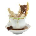 thumbnail image 2 of Ebros Magical Encounters Shocked Fairy Bathing In Tea Cup Figurine 5"H Fantasy Collectible Tea Time Fairy With Tea Bag, 2 of 5