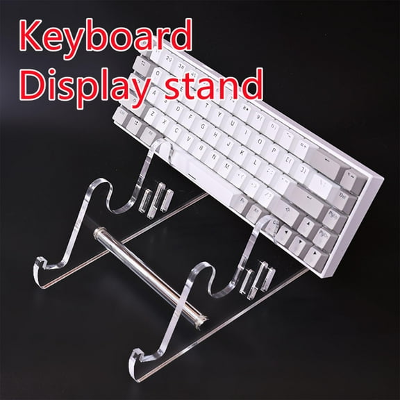 Acrylic Keyboard Stand, easy to install, Display Stand, Storage Stand, Mechanical Keyboard Holder, Durable for Home Keyboard Collector Office Desk 2 Slots