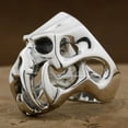 thumbnail image 5 of 925 Sterling Silver Devil Alien Skull Tiger Tooth Ring Biker Punk Jewelry 8V004 US Size 11.5, 5 of 11