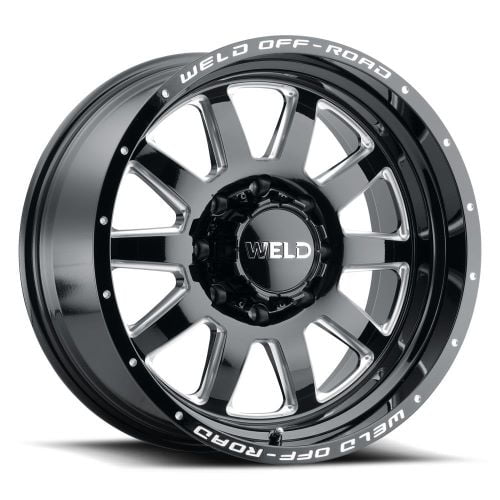 20x12 WELD OffRoad W102 Stealth Gloss Black and Milled Wheel 8x6.5