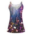 thumbnail image 3 of Summer Tank Tops for Women V Neck Fashion Sleeveless Top Loose Fit Casual Print Shirts Blouse, 3 of 4
