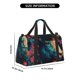 thumbnail image 3 of Fotbe Colorful Flower Goat Bolsa de Viaje con Estampado, Bolsa de Fin de Semana para Mujer con Compartimento para Zapatos, Bolsa de Gimnasio con Bolsillo Húmedo, 3 of 7
