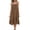 Brown, variant on Cami Dress for Women Cotton Linen House Lounge Loose Dresses Spaghetti Strap Summer Beach Flowy Sundress