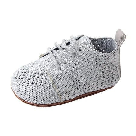 GEWSEY Shoes for Kids Baby Shoes for Toddler Boys Girls Sneakers Slip on Walking Shoes for Babies Gray 6