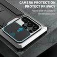thumbnail image 4 of Aluminum Metal Gorilla Glass Shockproof Military Heavy Duty Sturdy Case for Samsung Galaxy S24 Ultra,Dteck Built-in Screen Full Body Silicone Case Slide Lens Protection Kickstand Cover, Silver, 4 of 7