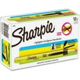 thumbnail image 2 of Sharpie Smear Guard Retractable Highlighters Chisel Marker Point Style - Fluorescent Yellow - Yellow Barrel, 2 of 2