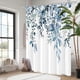 thumbnail image 2 of Blue Eucalyptus Shower Curtain, Watercolor Plant Leaves with Floral Bathroom Shower Curtain Set with Hooks, 72x72, 2 of 4