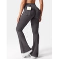 thumbnail image 2 of Leggins YEOREO Brittany Flare con bolsillos para mujer, color gris oscuro, 2 of 6