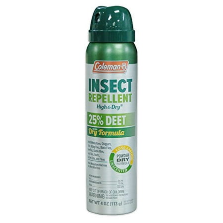 Powder Repellent - Coleman Unscented Ultra Dry Powder Aerosol Insect Repellent 25% DEET #7514 4 OZ