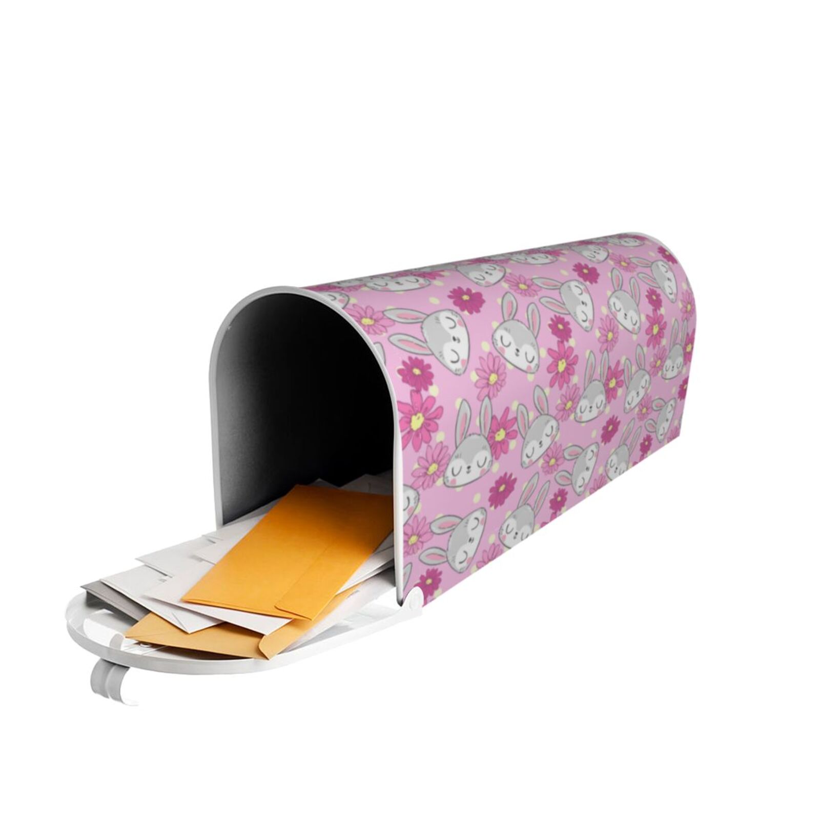 Xecao Sunflower Rabbit for Mailbox Cover with Magnetic Strips, Waterproof and Sunscreen, Adds a Decorative Touch to Your Garden Yard.