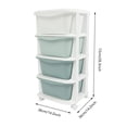 thumbnail image 2 of Gradient Green PP Plastic 36x36x72cm
4-Storey Storage Cabinet With Wheels Large-Capacity Storage Cabinet, 2 of 10