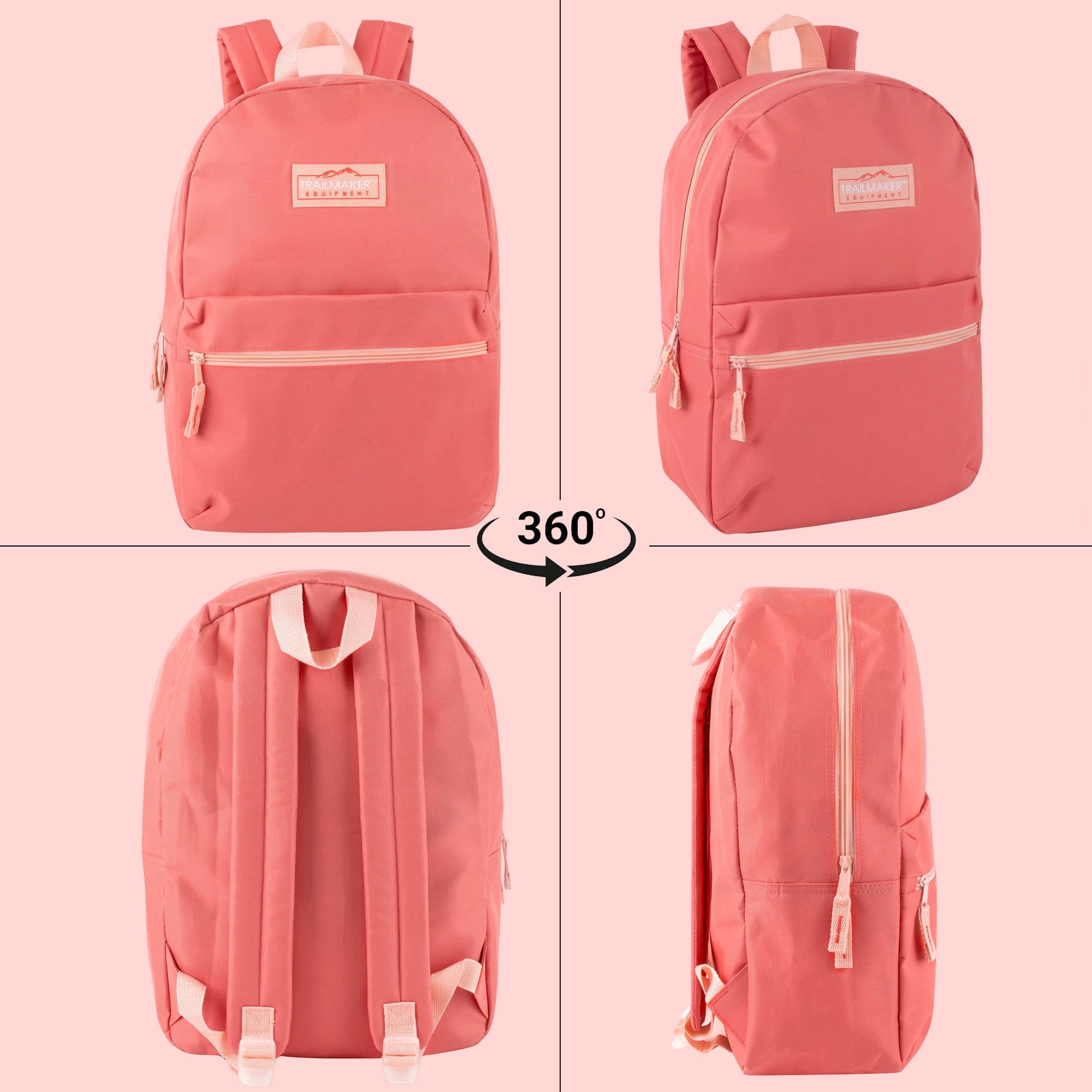 24 Pack of Bulk Wholesale 17 Inch Backpacks with 20 Piece Stationary Kits Containing 1 Notebook, 1 Folder, 3 Pencils, 3 Pens, 1 Pencil Sharpener, 2 Erasers & More!