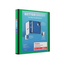 Staples 1 1/2" 3-Ring Better Binder Green 3/Pack ST55861-CCVS