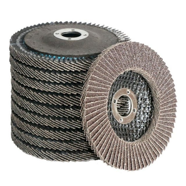 10pcs profesional de la aleta de discos de 100 mm muelas de 4 pulgadas Discos de lijado 60/80/120 granos for Angle Grinder