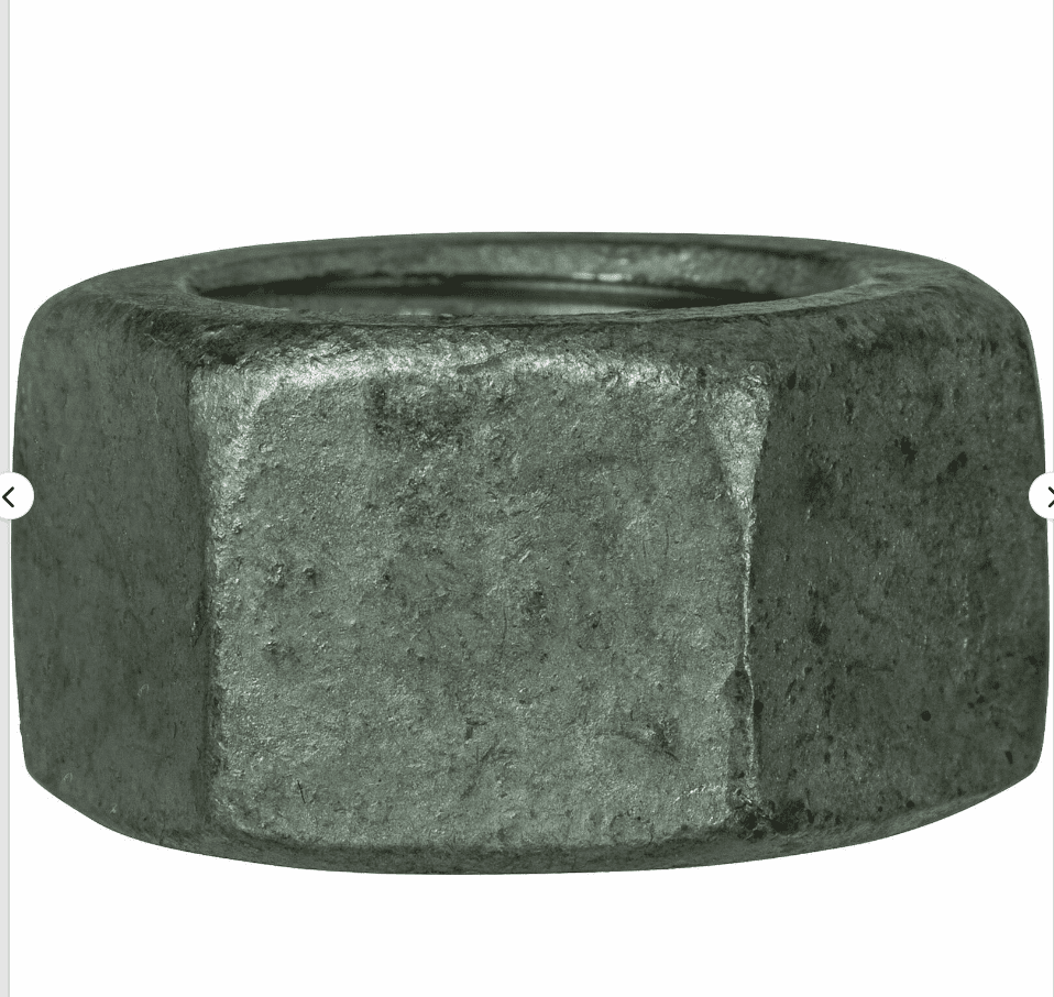 Everbilt 1/2"-13 Finished Hex Nuts Steel Grade 2 Hot Dip Galvanized Finish Qty 50(804070)
