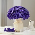 thumbnail image 3 of 10 Pcs Purple Hydrangea Silk Fake Flowers, Full Artificial Flowers Heads with Stems for DIY Home Wedding Bridal Shower Baby Shower Shop Party Decor, 3 of 7