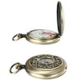 thumbnail image 3 of Vintage Bronze Compass Pocket Watch Design Outdoor Hiking Navigation Gift  New, 3 of 8