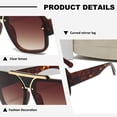 thumbnail image 4 of Las gafas de sol de conducción de las vacaciones del viaje forman las gafas de sol casuales de la tendencia, hechas de la PC, metal, 4 of 6