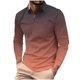 thumbnail image 2 of Blusa y camisa de manga larga con cuello vuelto para hombre, informal, con cuello vuelto, estampado, para fitness, deportiva, de manga larga, de poliéster, 2 of 5