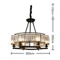 thumbnail image 4 of AFANQI 6-Light Crystal Chandelier Black Crystal Chandelier for Dining Room Farmhouse Metal Crystal Chandelier for Living Room Kitchen Island Hallway Entryway Light Fixture, 4 of 12