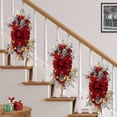 thumbnail image 2 of Puleo International 28" Pre-Lit Adorned Flocked Artificial Banister Swag with 70 Warm White Lights, 2 of 6