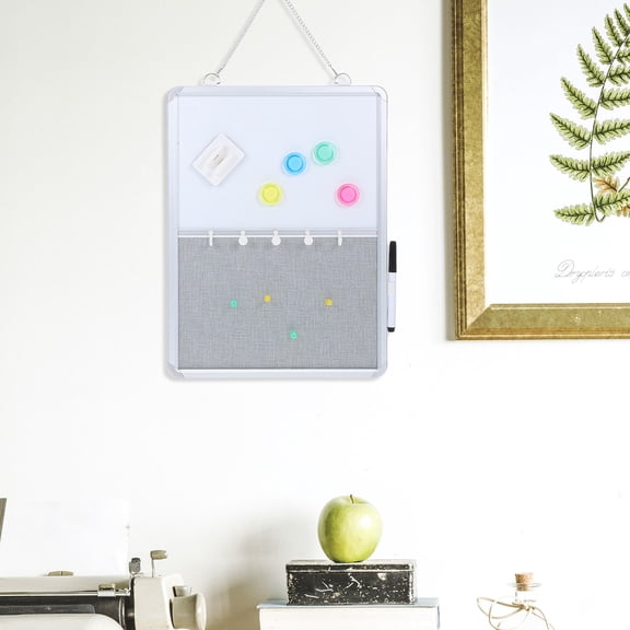 STOBOK 30x20 Inch Wall Mounted Whiteboard and Bulletin Board Combo, Multifunctional Office Organizer for Efficient Planning and Scheduling