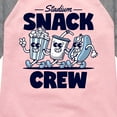 thumbnail image 3 of Instant Message - Stadium Snack Crew  - Girls Shirt Tail Raglan, 3 of 6