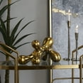 thumbnail image 2 of 13" x 7" Gold Porcelain Molecule Abstract Sculpture, by CosmoLiving by Cosmopolitan, 2 of 7